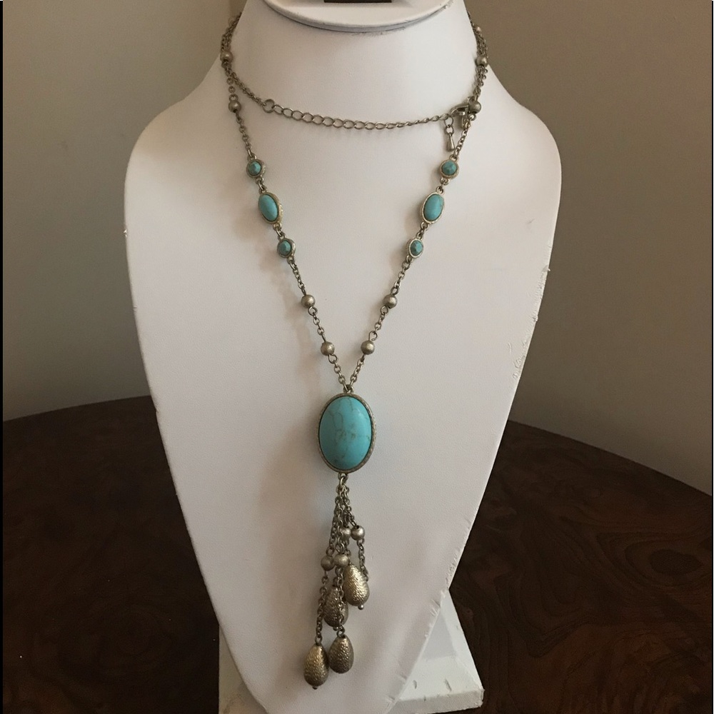 Turquoise stone necklace